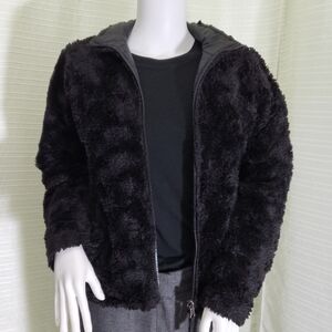 ME JANE Teddy Puffer Reversible Jacket Black Women's S